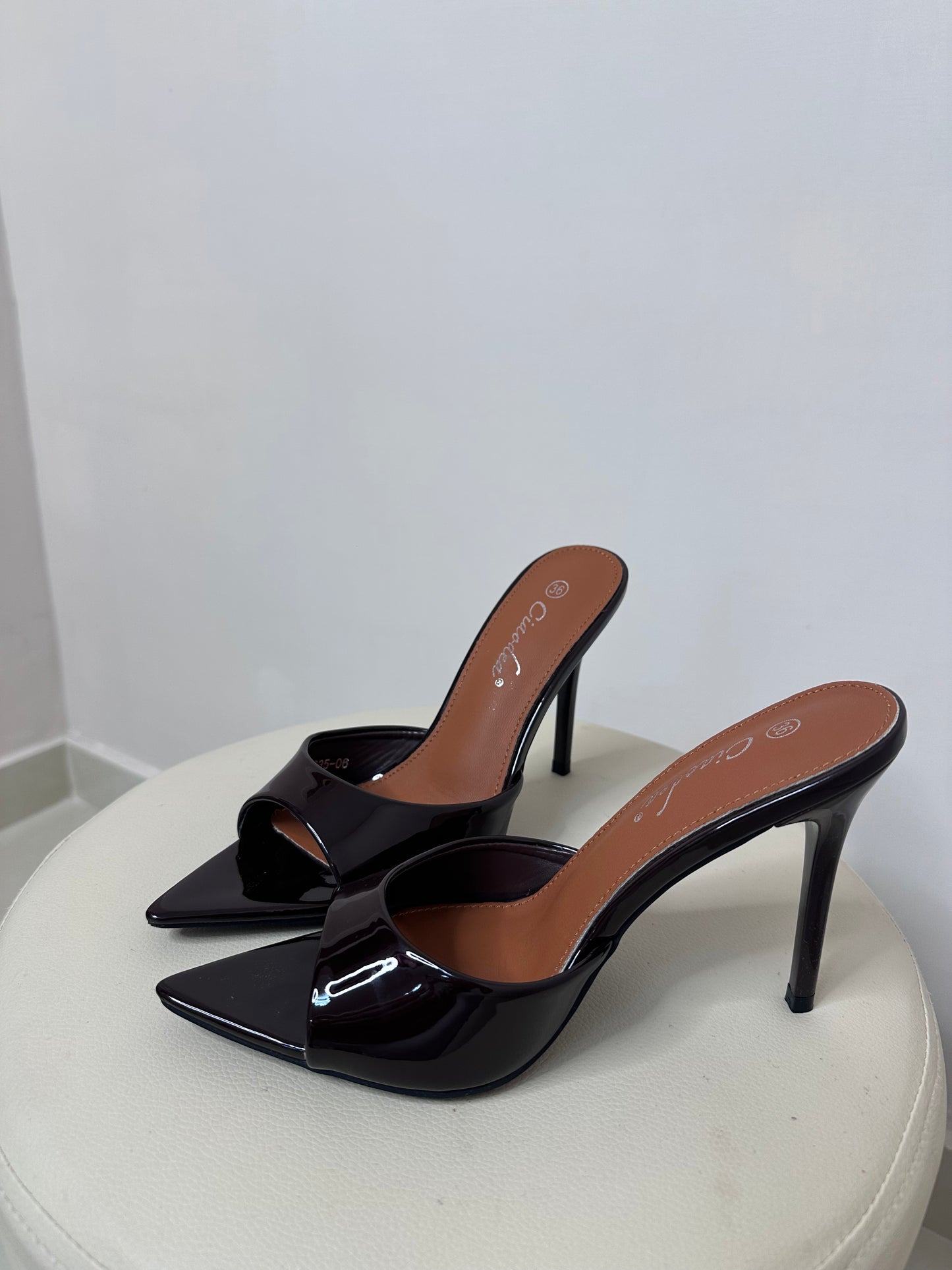 Tacchi Mules cioccolato