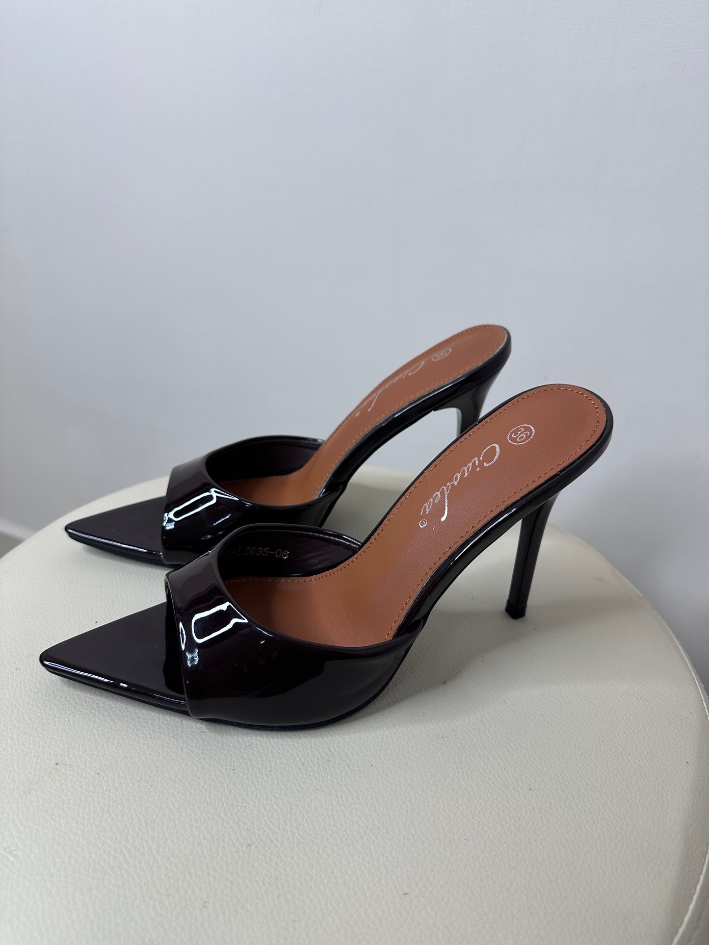 Tacchi Mules cioccolato